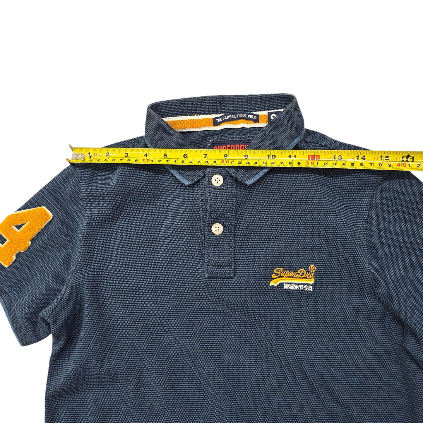 Superdry Men's Eclipse Navy Classic Pique Polo Size S