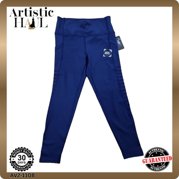 BSP Women's Navy High-Waisted Workout Leggings M Pockets