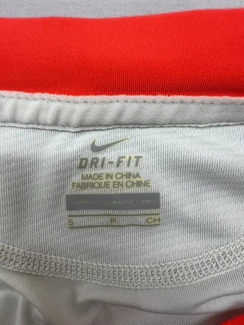 Nike Men's S Red/White Dri-FIT Raglan T-Shirt Short Sleeve