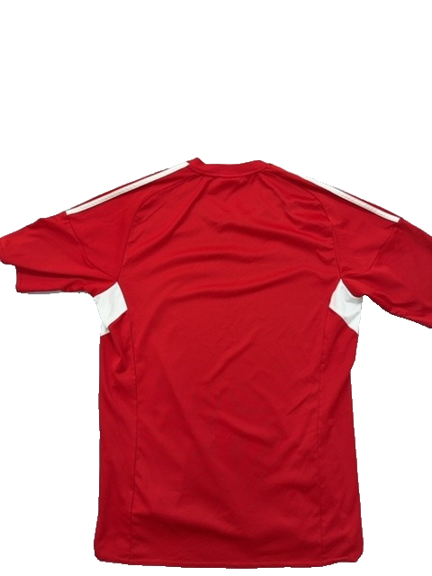 Adidas Red Soccer Climalite Jersey L Athletic Fit Moisture Wicking