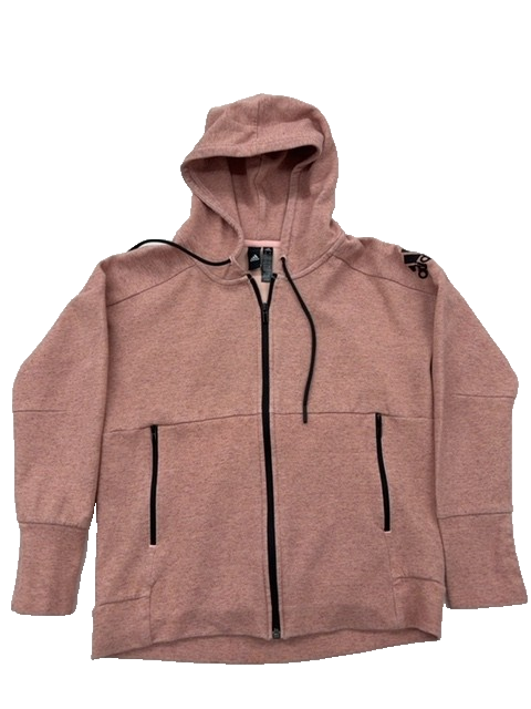 Adidas Women's Pink Hoodie – Size S, Full Zip
