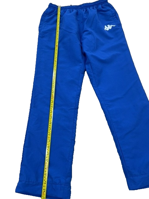 Kappa Men's Blue Track Pants Large Drawstring Training Polyester