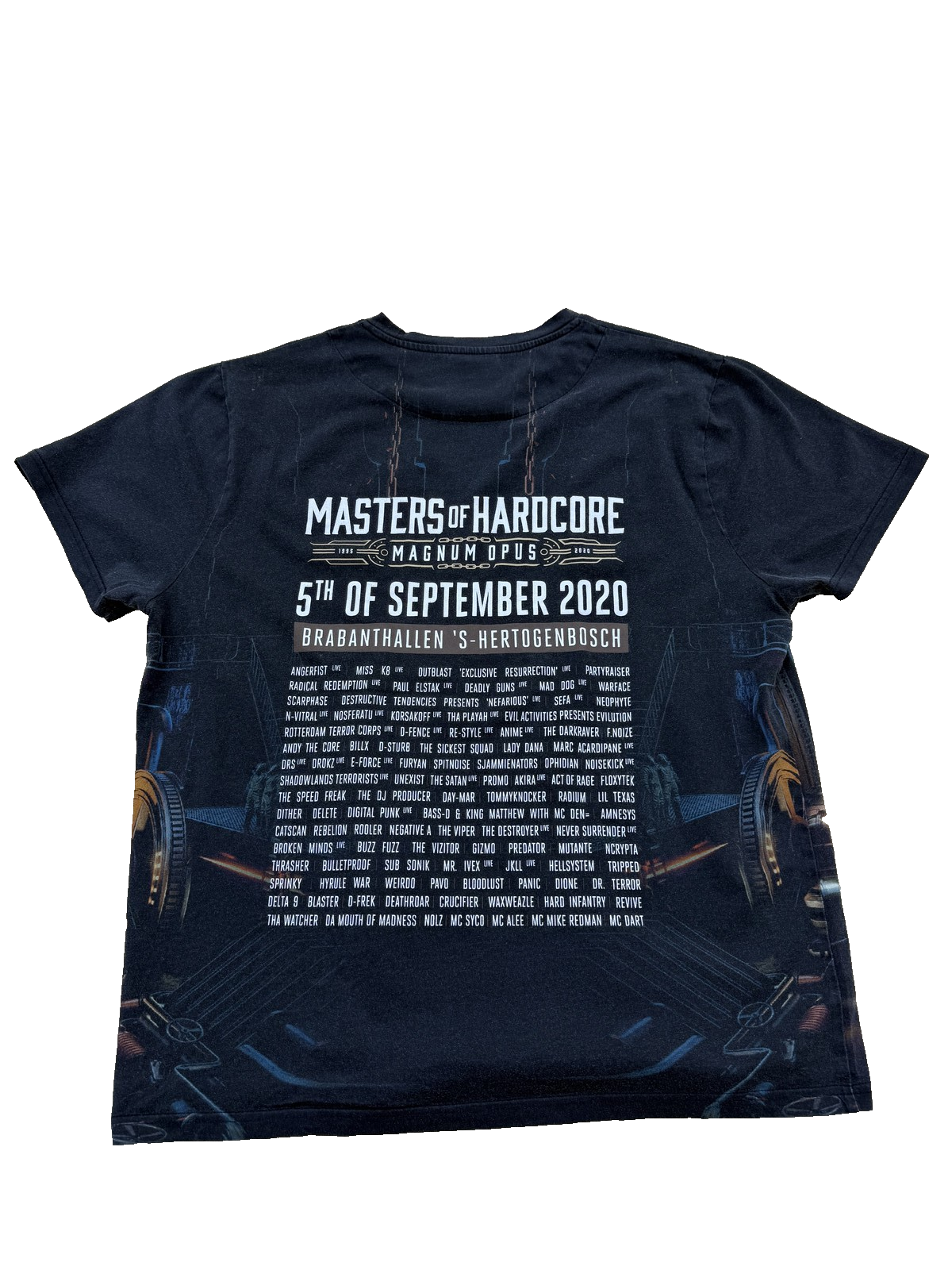 Masters of Hardcore Black Skull Crewneck Short Sleeve T-Shirt L