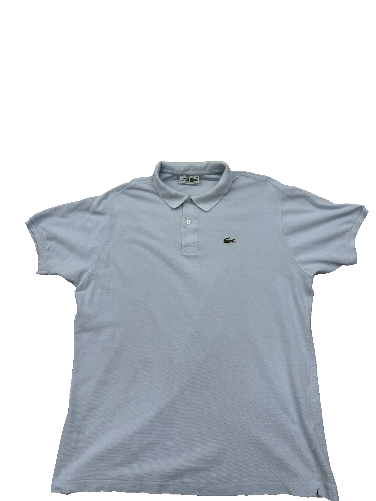 Lacoste Vintage White Cotton Short Sleeve Polo Shirt France Unisex