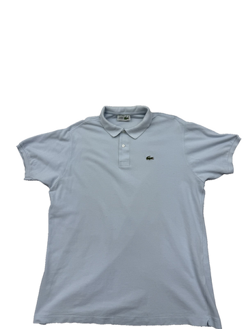 Lacoste Vintage White Cotton Short Sleeve Polo Shirt France Unisex