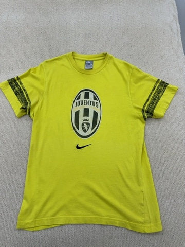 Nike Men's M Yellow Striped Dri-FIT Short Sleeve Jersey