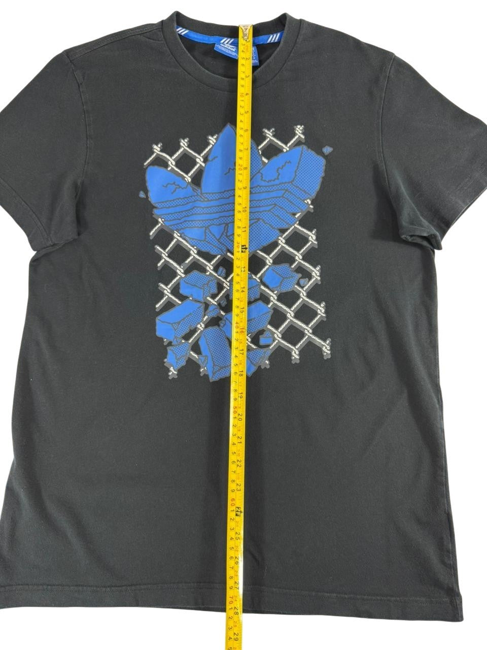 Adidas Originals Graphic T-Shirt Men's Size Medium Black Trefoil Print