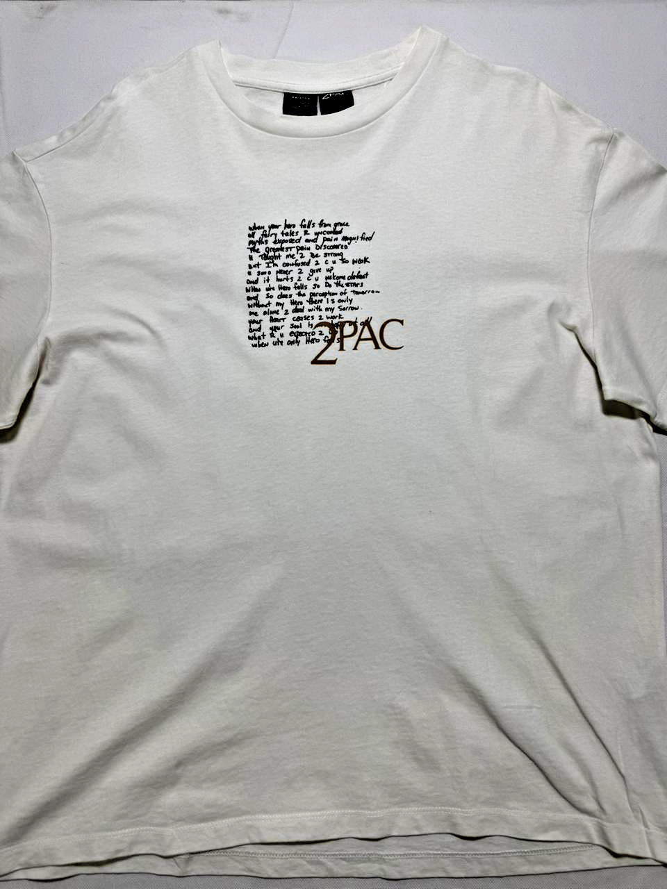 Tupac Shakur Men's T-Shirt | S | White Color