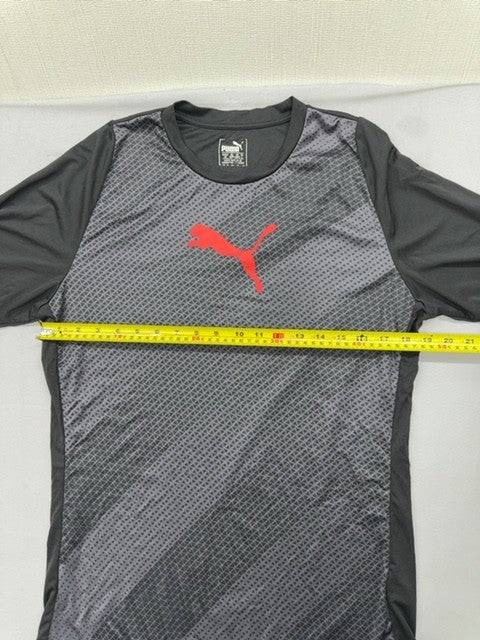 Puma Men's Gray L Training T-Shirt Short Sleeve Crew Neck
