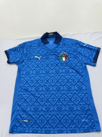 Puma Men's Blue Geometric Jersey XL Short Sleeve Crewneck