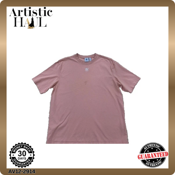 Adidas Unisex Pink Oversized Essentials T-Shirt L Short Sleeve Crewneck