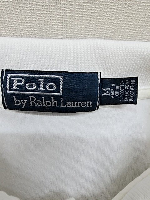 Polo Ralph Lauren Men's White Polo Shirt Size M Cotton Short Sleeve