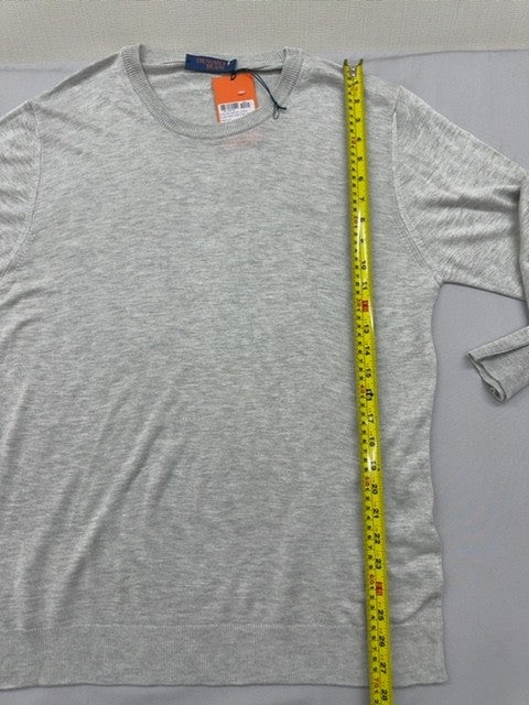 Trussardi Jeans Unisex XXL Gray Viscose Knit Crew Neck Sweater Italy