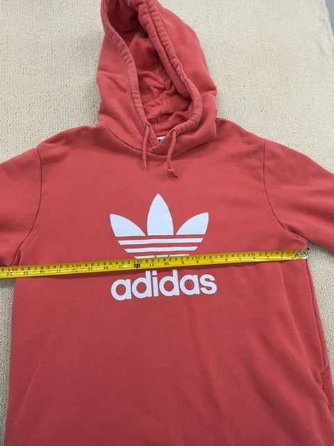 Adidas Unisex Red Hoodie Size M Long Sleeve Trefoil Logo Casual