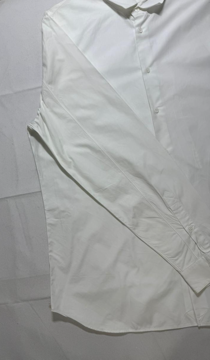 Lacoste logo-patch cotton blend shirt slim fit - Size 44