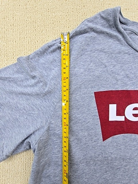 Levi's Men's XL Grey Cotton Crewneck Short Sleeve T-Shirt
