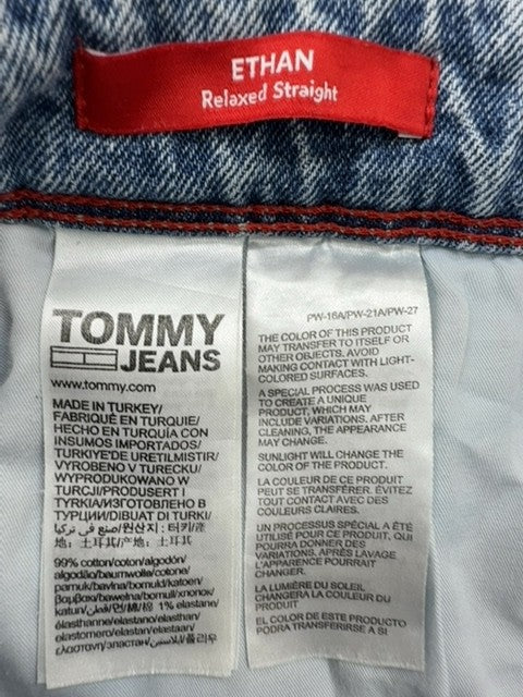 Tommy Jeans Men's Blue Straight Leg Ethan Relaxed Fit 30x32