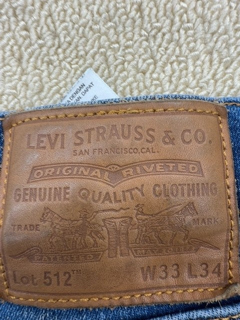 Levi's 512 Men's Blue Slim Taper Jeans W33 L34