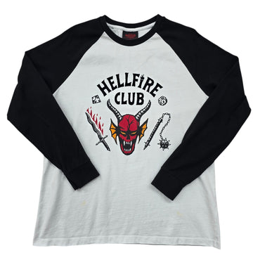 Netflix Stranger Things Hellfire Club White/Black Long Sleeve M