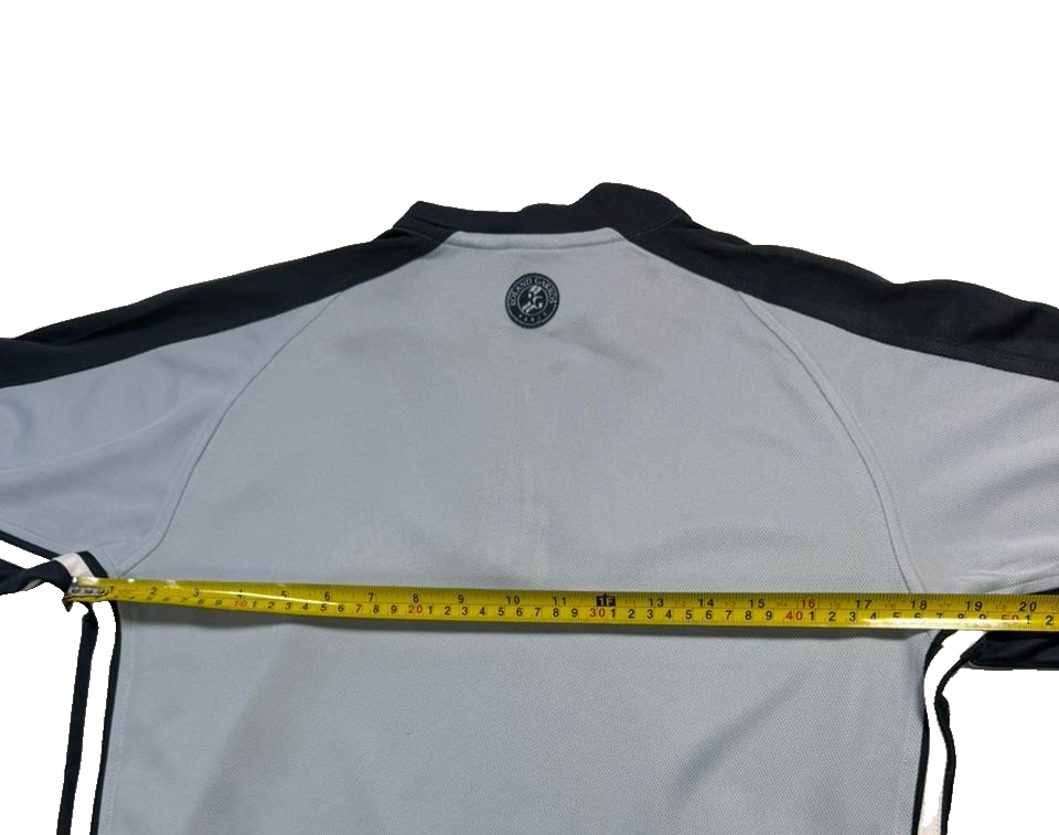 Adidas Roland Garros Men's Light Blue 1/4 Zip Tennis Shirt Size M