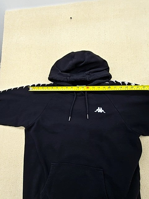 Kappa Men's Black Pullover Hoodie Large Cotton Logo