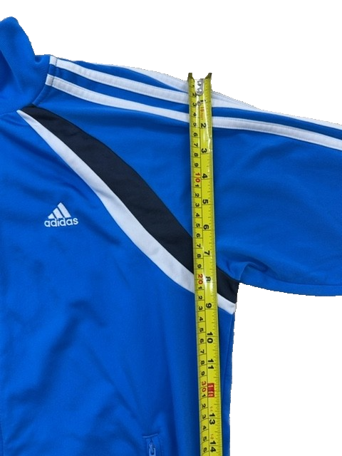 Adidas Men's Blue Striped Track Jacket Long Sleeve XL Polyester