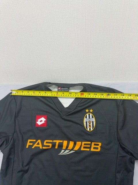 Lotto 2002 Vintage Grey Striped V-Neck Training Shirt L Men Italy
