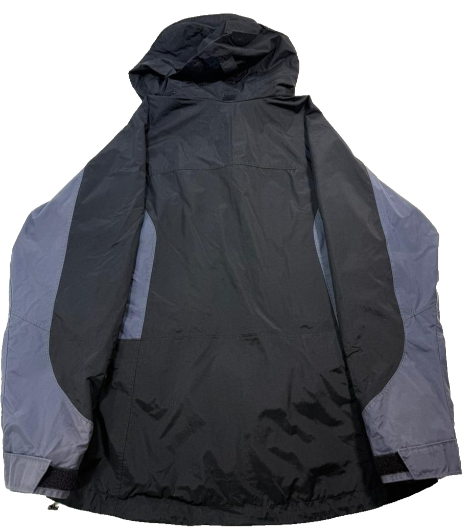 Columbia Women's Black Gray Convertible Rain Shell Jacket Hooded Bugaboo Size M