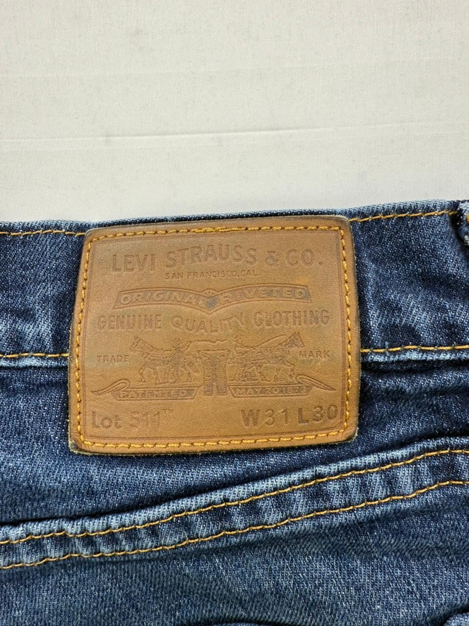 Levi's 511 Slim Fit Dark Wash Jeans W31 L30 Red Tab