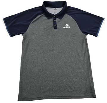 Adidas Men's XL Short Sleeve Polo Shirt Gray/Navy Climacool Poly XL