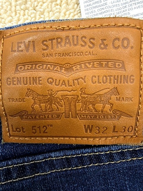 Levi's Men's 512 Slim Taper Blue Denim Jeans Size 32x30