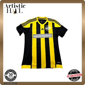 Adidas Men's VfB Stuttgart Black Yellow Soccer Jersey(#14) XL Climalite