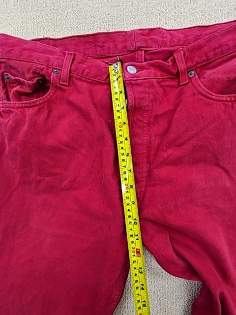 Levi's Men's Red 501 Straight Jeans 38x36 XXL