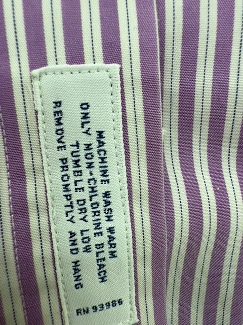 Brooks Brothers Men's Purple Striped Slim Fit Dress Shirt 16-35 French Cuff