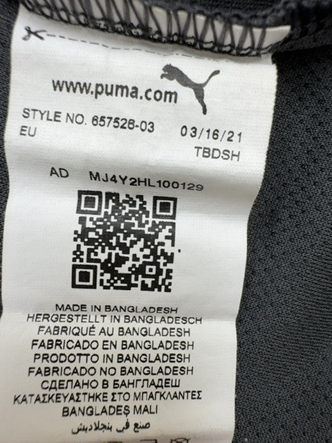 Puma Men's Black Color Block Short Sleeve T-Shirt EU Size Regular Fit