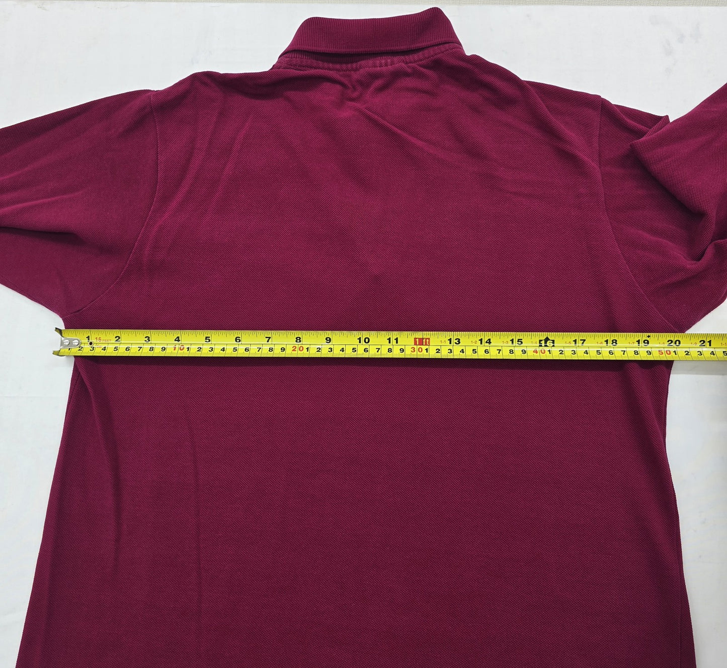 Lacoste Men's Burgundy Piqué Cotton Polo Shirt Size 3 L.12.12