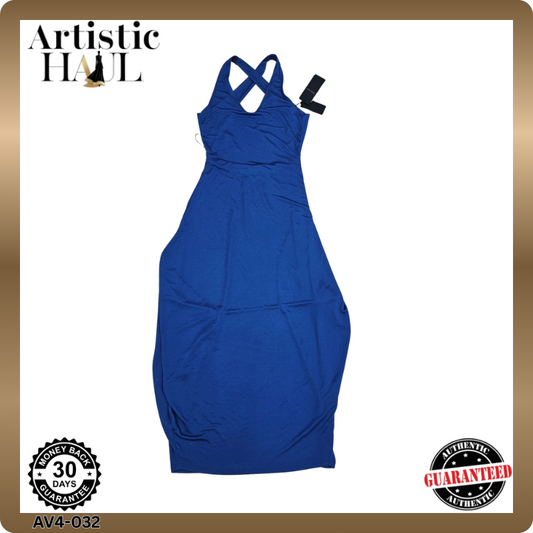 Giorgio Armani Unisex Blue Jersey, Draped Satin Crossed Back – Ref A66C5