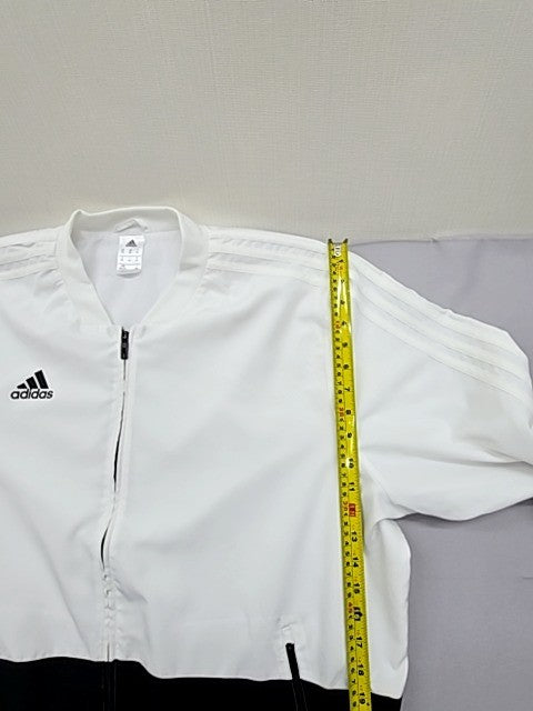 Adidas Originals Men's Track Jacket 2XL White/Black Color Block Full Zip