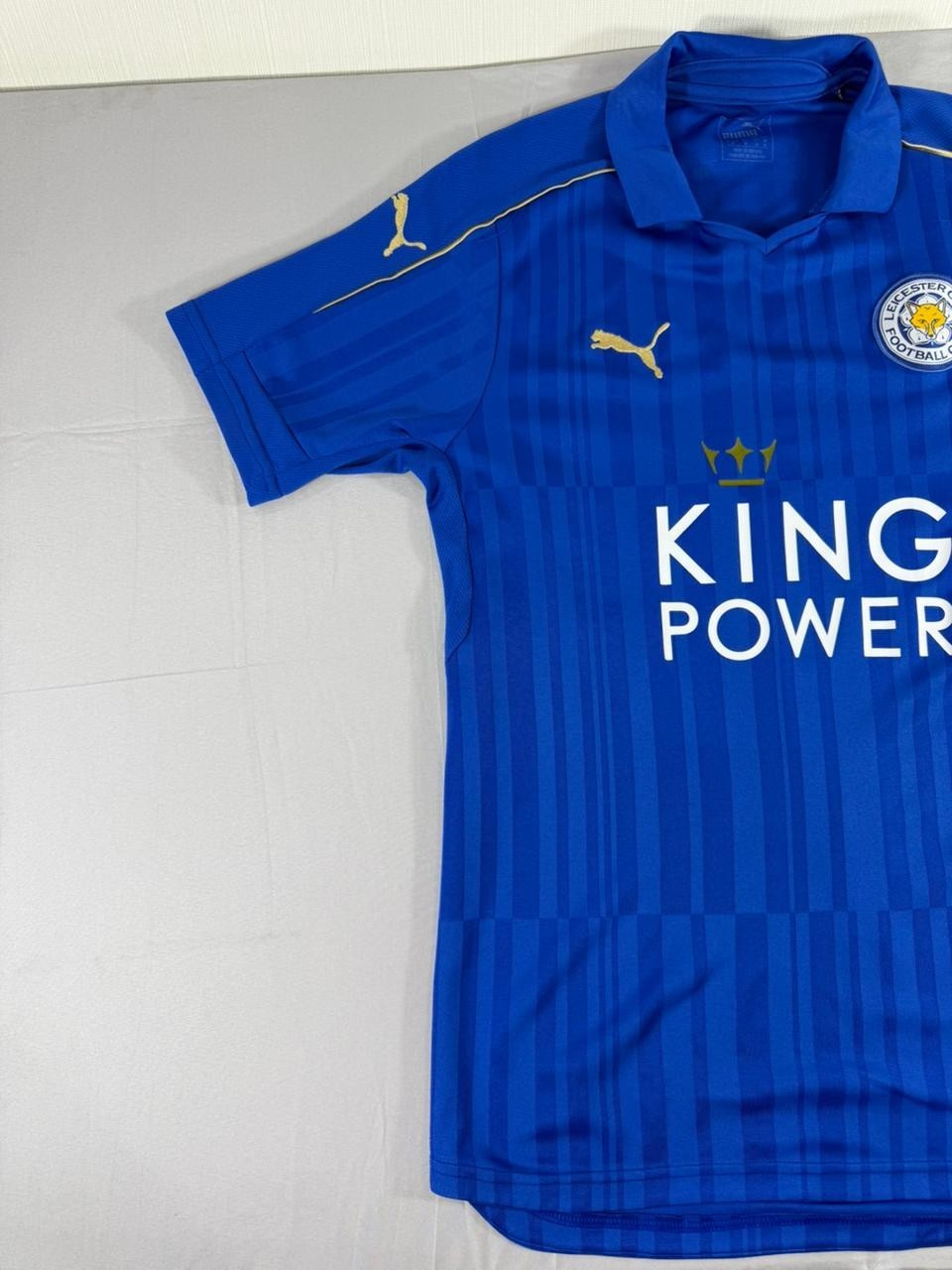 Leicester City Home Football Shirt Puma King Power Blue Men's Medium