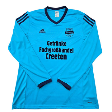 Vintage Adidas XL Blue Striped Soccer Jersey V.F.R. Bachem 1932