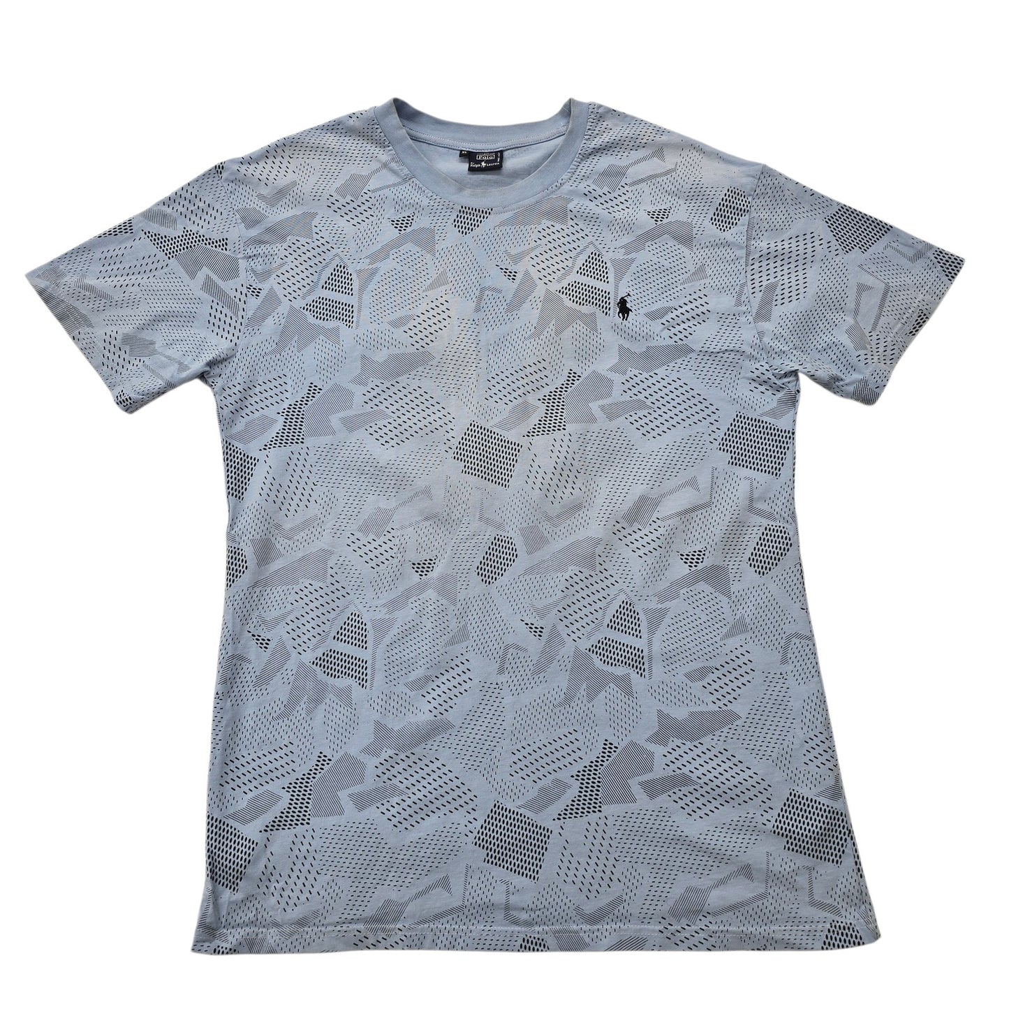 Ralph Lauren Men's Light Blue Big & Tall Geometric T-Shirt XL