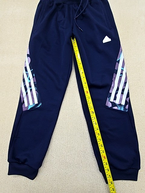 Adidas Men's Navy Striped Jogger Pants Size M Regular Fit
