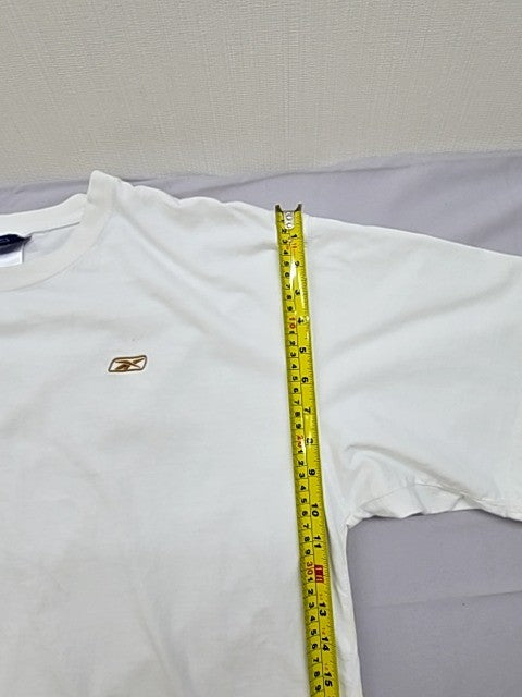Reebok Men's White Cotton Crewneck Short Sleeve T-Shirt XL Regular