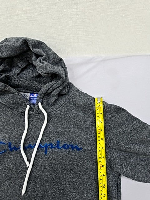 Champion Men's Grey Fleece Pullover Hoodie Medium Regular