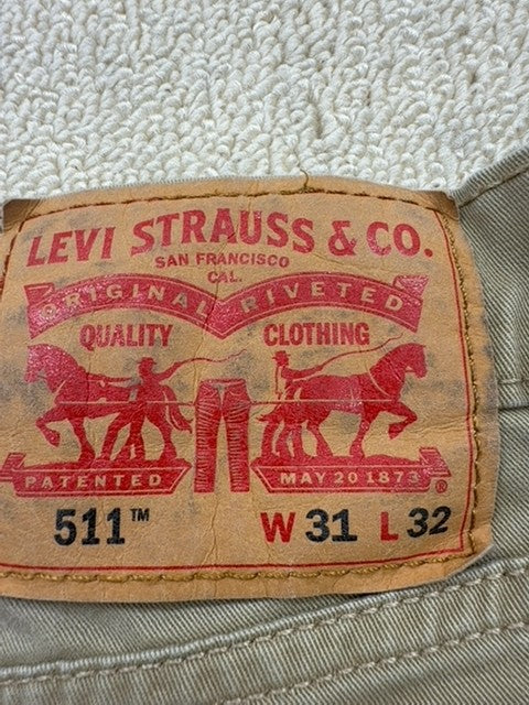 Levi's Men's Gray 511 Slim Fit Jeans 31x32 NWT