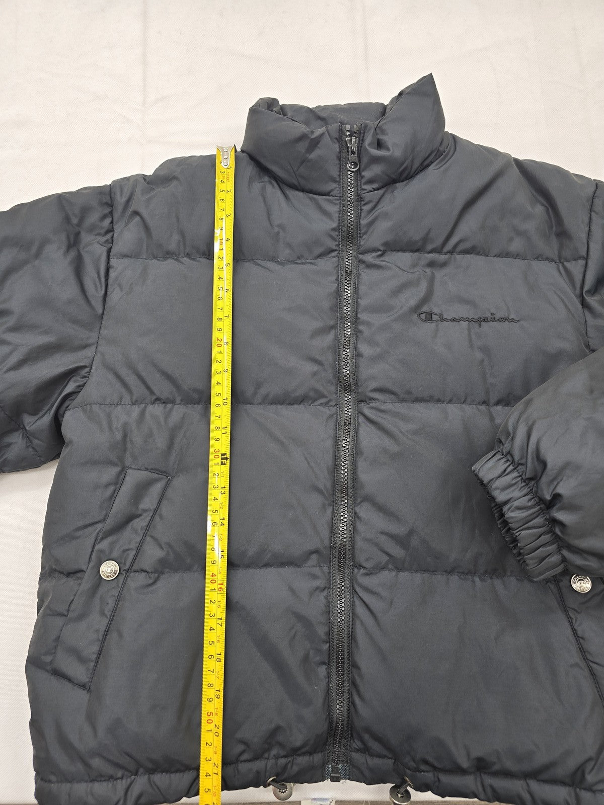 Champion Men's Black Lightweight Puffer Hooded Jacket S Regular