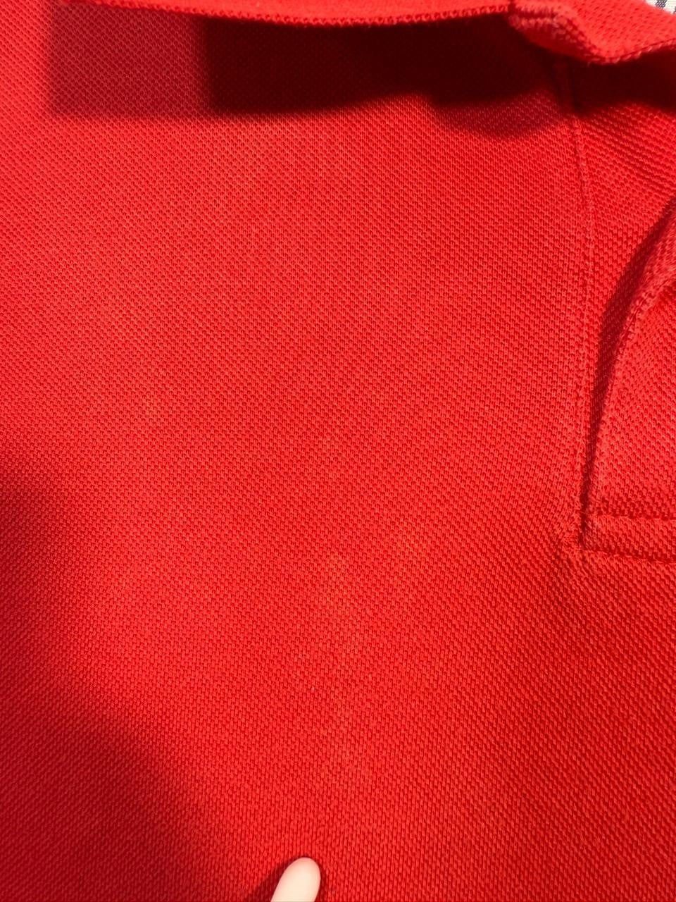 Tommy Hilfiger Men's Red Polo Shirt Size M Embroidered Logo Casual Shirt