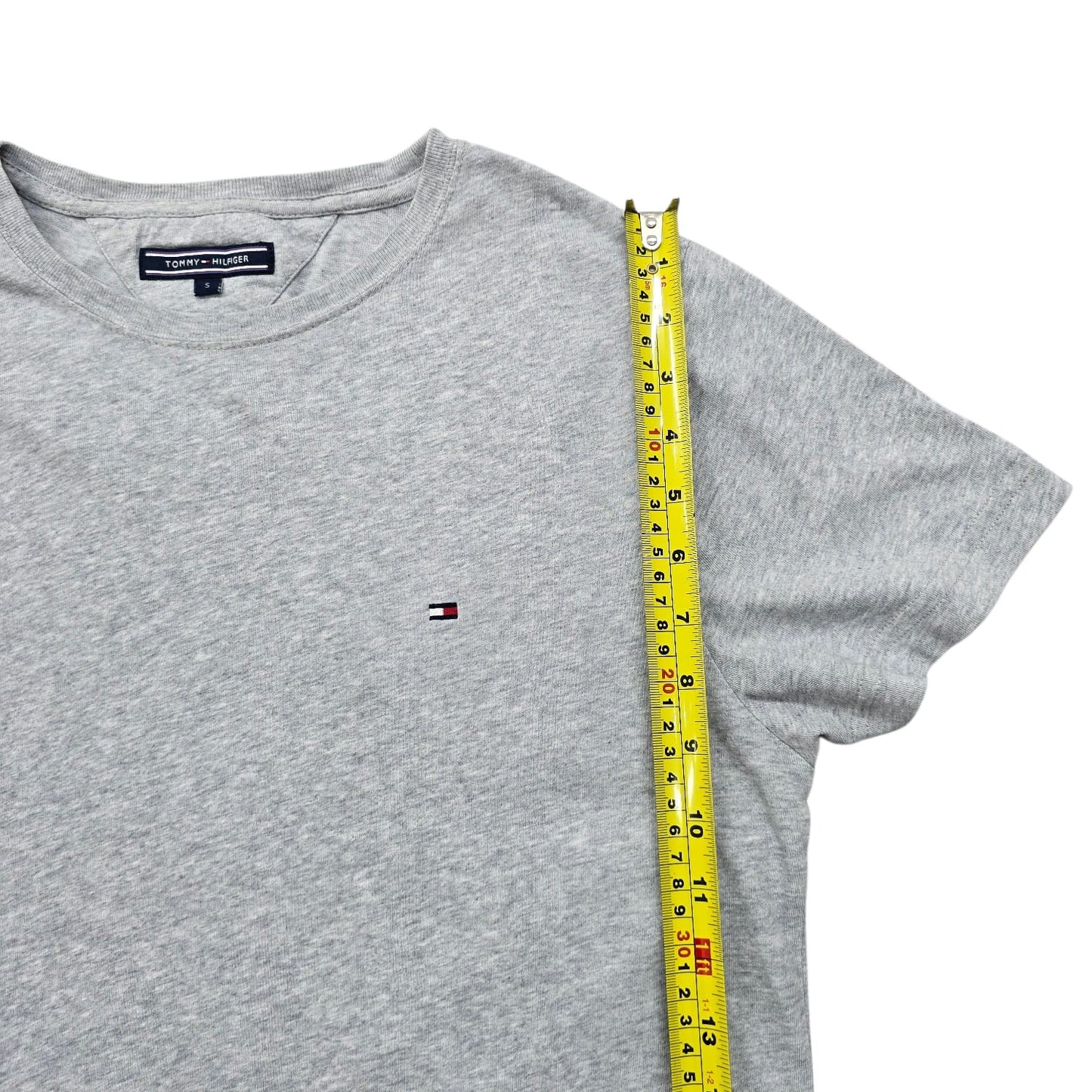 Tommy Hilfiger Men's Gray Logo Crew Neck T-Shirt Size S