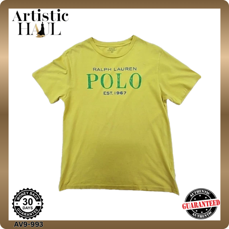 Polo Ralph Lauren Yellow L Men's Short Sleeve T-Shirt