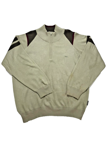 Lacoste Men's Zip Neck Sweater Light Green Size XL